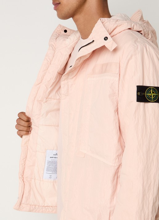 Stone Island S0405 jack met capuchon en logo - detail 2 roze