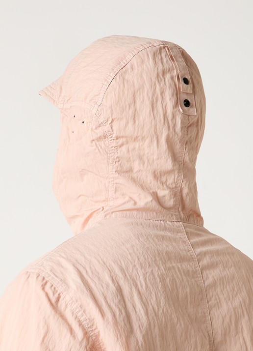 Stone Island S0405 jack met capuchon en logo - detail 3 roze