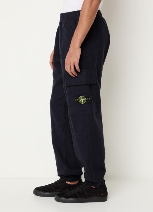 Stone Island S0451 tapered fit joggingbroek met steekzakken - detail 2 donkerblauw