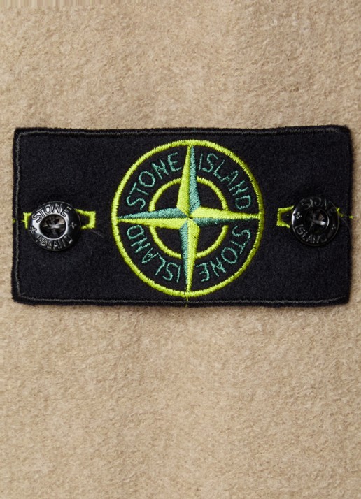 Stone Island S0461 overshirt in wolblend met logo - detail 2 grijs