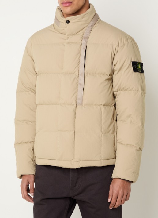 Stone Island S0462 jack met donsvulling en steekzakken - detail beige