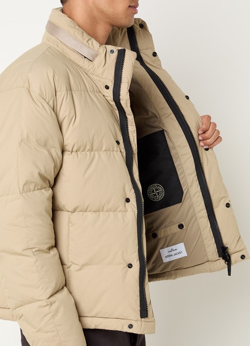 Stone Island S0462 jack met donsvulling en steekzakken - detail 2 beige