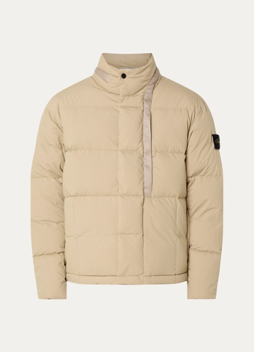 Stone Island S0462 jack met donsvulling en steekzakken - voorkant 4 beige