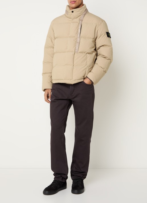 Stone Island S0462 jack met donsvulling en steekzakken - voorkant 5 beige
