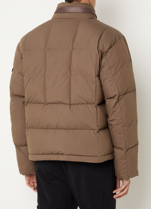 Stone Island S0462 jack met donsvulling en steekzakken - achterkant 6 lichtbruin