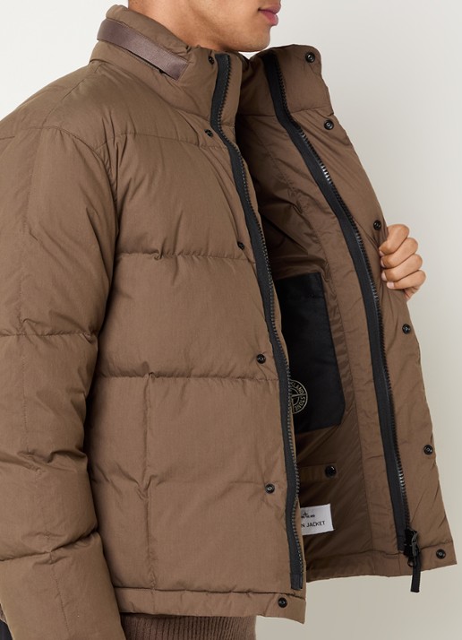 Stone Island S0462 jack met donsvulling en steekzakken - detail 4 lichtbruin