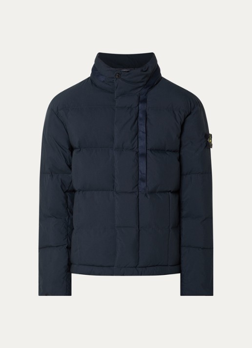 Stone Island S0462 jack met donsvulling en steekzakken - voorkant donkerblauw