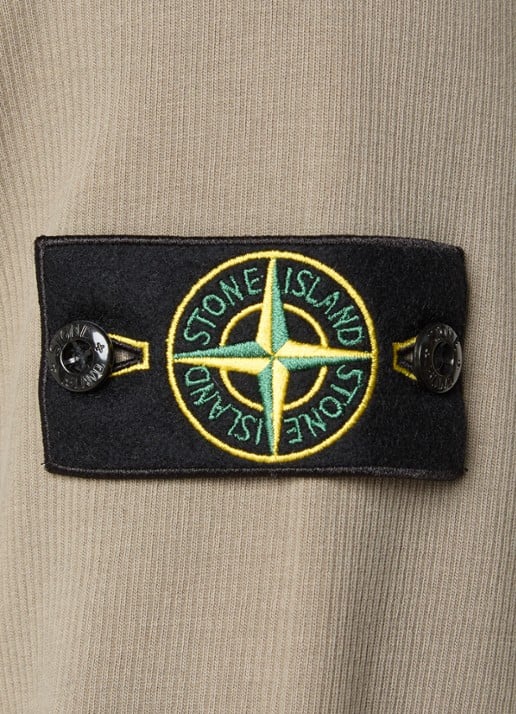Stone Island S0472 sweater met logo - detail 2 legergroen