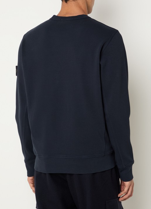 Stone Island S0472 sweater met logo - achterkant 5 donkerblauw