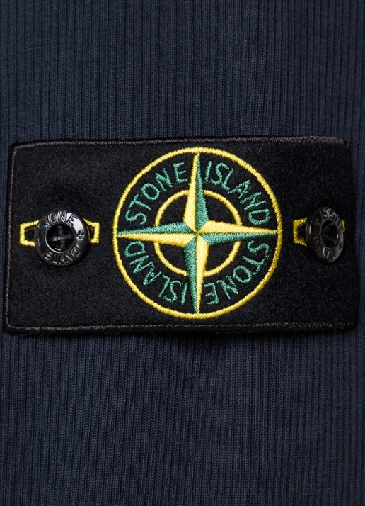 Stone Island S0472 sweater met logo - detail 2 donkerblauw