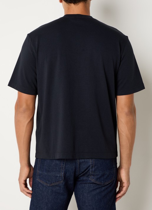 Stone Island S0500 T-shirt met logo - achterkant 5 donkerblauw