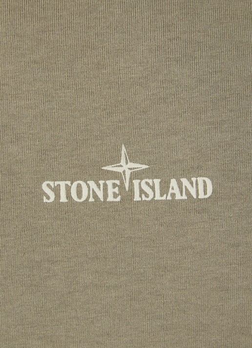 Stone Island S0535 longsleeve met logoprint - detail 4 lindegroen