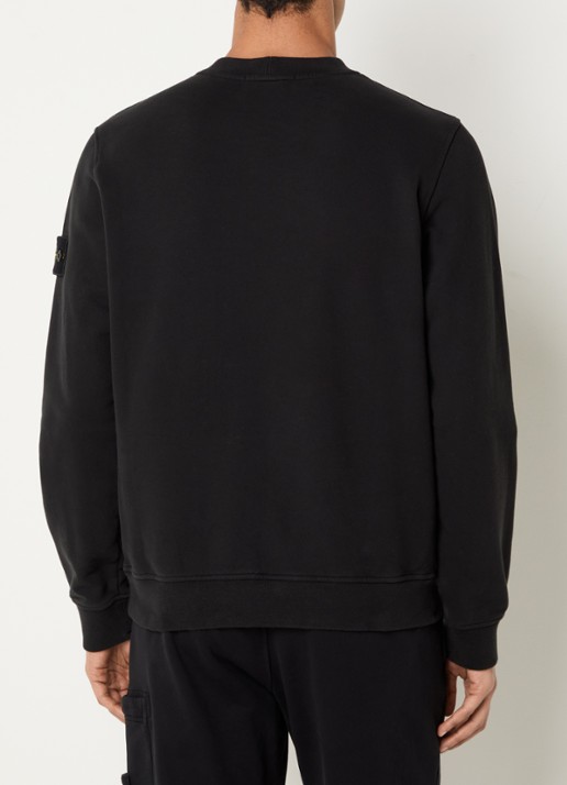 Stone Island S0A20 sweater met logo en borstzak - achterkant 5 zwart