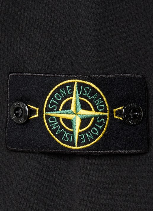 Stone Island S0A20 sweater met logo en borstzak - detail 2 zwart