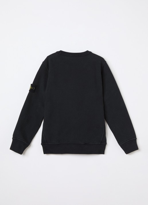 Stone Island S0A20 sweater met logo - voorkant 2 zwart