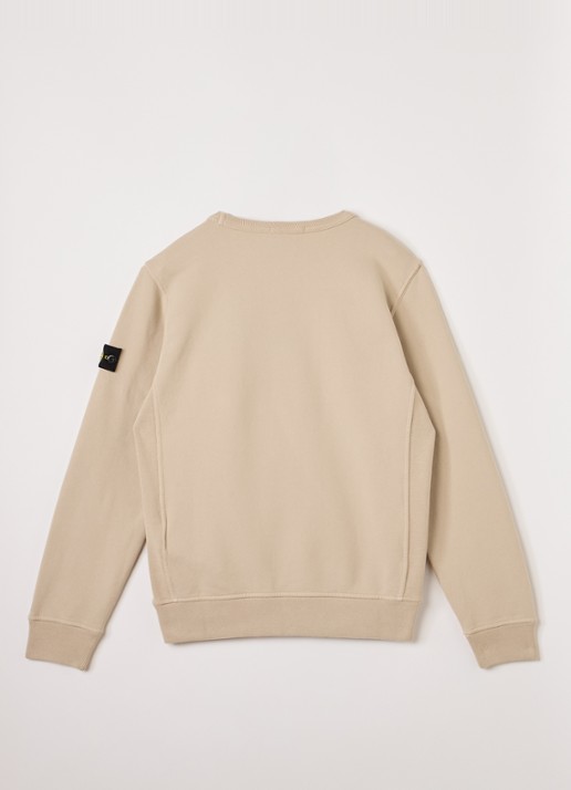 Stone Island S0A20 sweater met logo - voorkant 3 zand