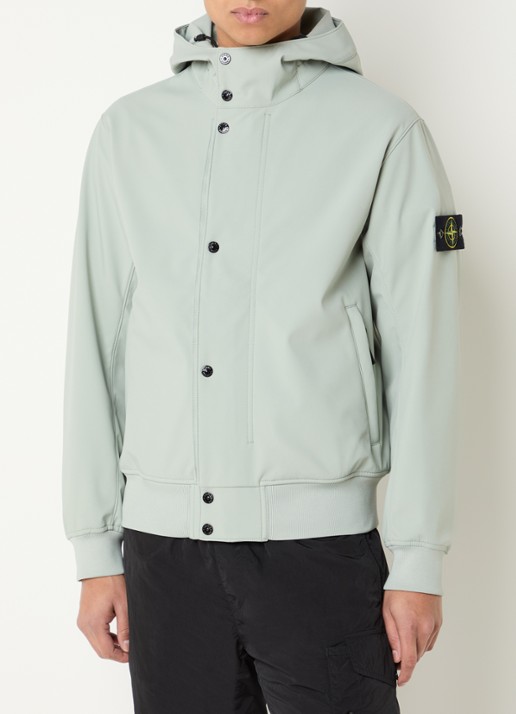 Stone Island S0A22 jack met capuchon en logo
