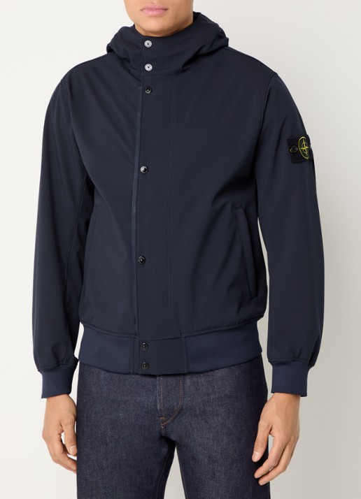 Stone Island S0A22 jack met capuchon en logo