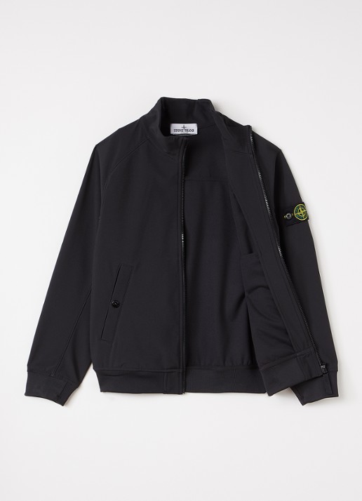 Stone Island S0A22 softshell bomberjack met steekzakken - voorkant 2 zwart