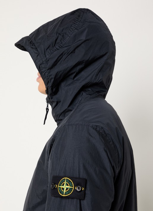 Stone Island S0A23 Jack met capuchon en logo - detail 3 donkerblauw