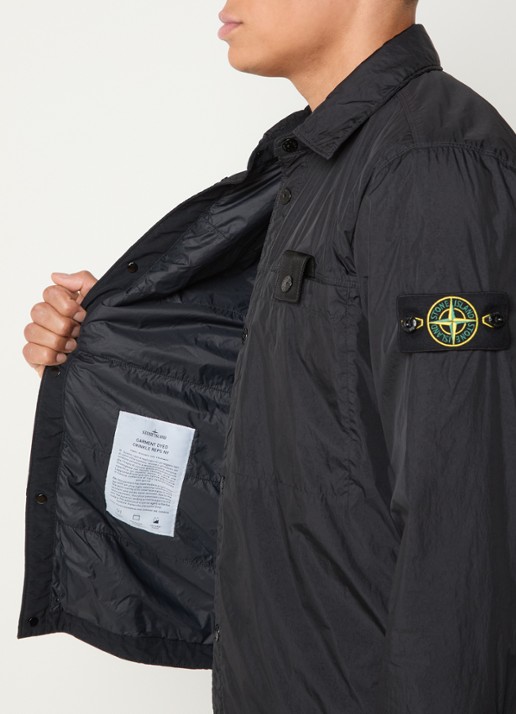 Stone Island S0A23 jack met logo en steekzakken - detail 2 zwart