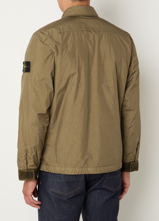 Stone Island S0A23 jack met logo en steekzakken - achterkant 6 legergroen