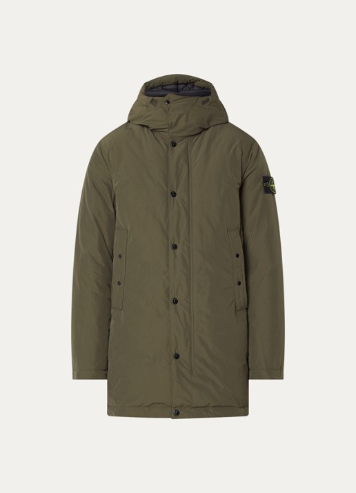 Stone Island S0A26 gewatteerd jack met capuchon - voorkant 5 bronsgroen