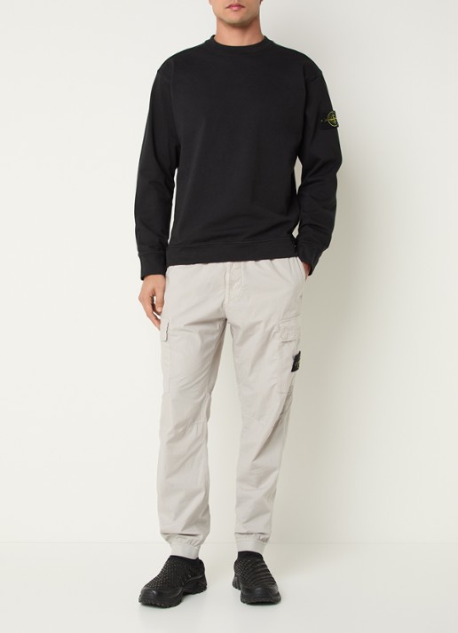 Stone Island S0B50 Longsleeve met logo - voorkant 4 zwart