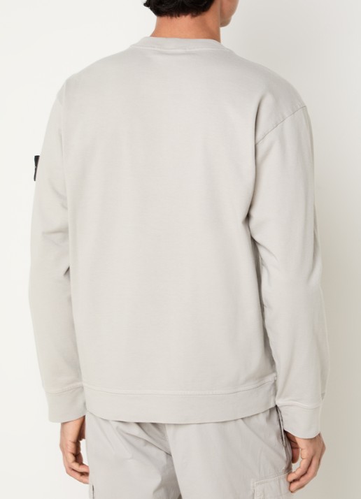 Stone Island S0B50 Longsleeve met logo - achterkant 3 lichtgrijs