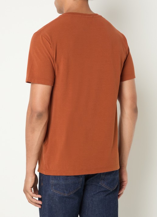 Stone Island S0F11 T-shirt met logo - achterkant 5 roodbruin