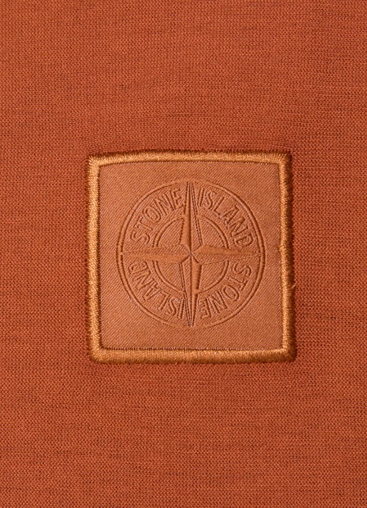 Stone Island S0F11 T-shirt met logo - detail 2 roodbruin