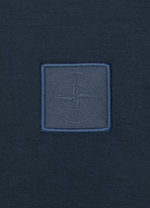 Stone Island S0F11 T-shirt met logoborduring - detail 5 indigo