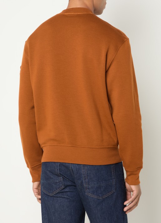 Stone Island S0F15 sweater met logo - achterkant 3 roodbruin
