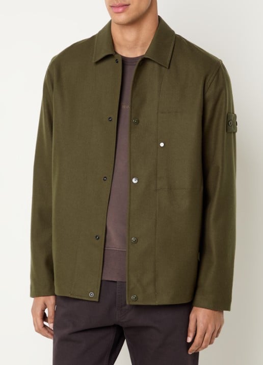 Stone Island S0F24 overshirt in wolblend