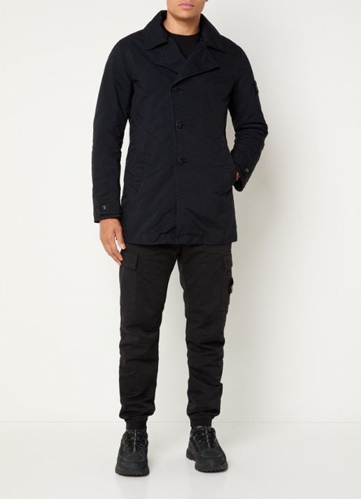 Stone Island S0F27 jack met steekzakken - voorkant 6 zwart