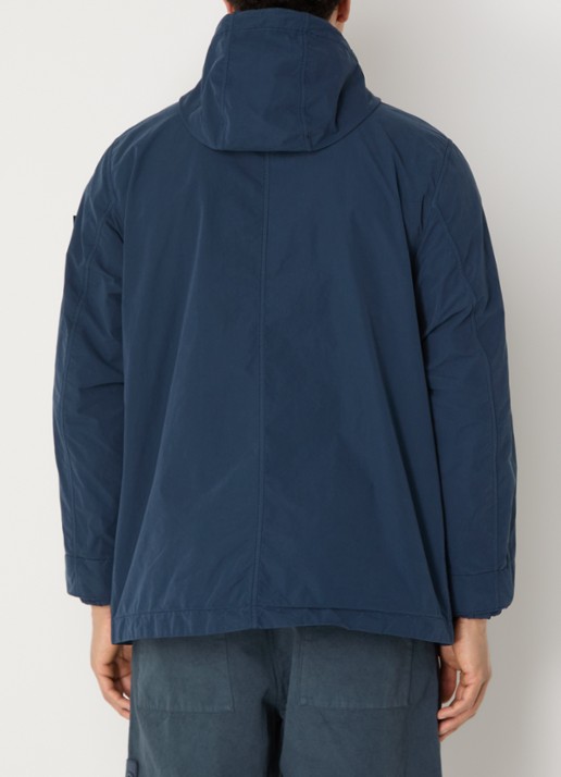 Stone Island S0F33 Jack met capuchon en logo - achterkant 3 indigo