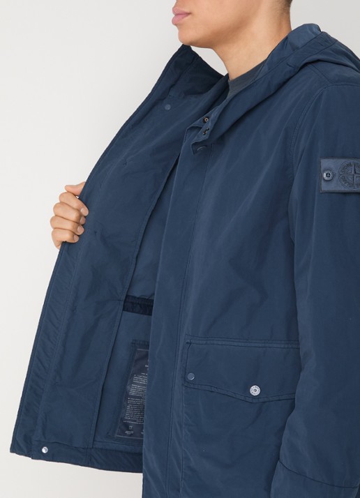 Stone Island S0F33 Jack met capuchon en logo - detail 5 indigo