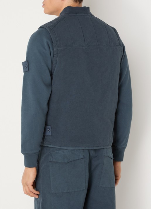 Stone Island S0F34 bodywarmer met quilt patroon - achterkant 3 indigo