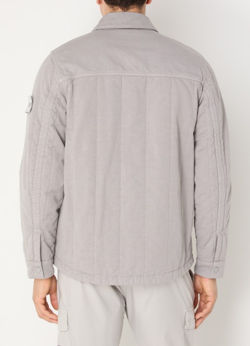 Stone Island S0F34 jack met quilt patroon en logo - achterkant 6 grijs