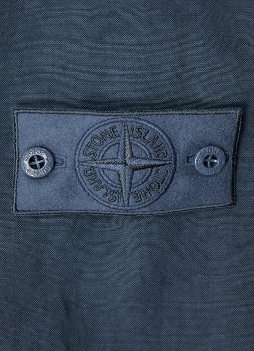 Stone Island S0F36 overshirt met borstzakken en logo - detail 4 indigo