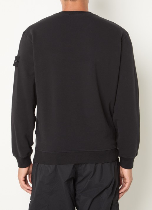 Stone Island S0F53 sweater met logo - achterkant 3 zwart