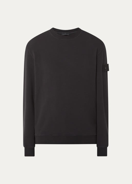 Stone Island S0F53 sweater met logo - voorkant 4 zwart