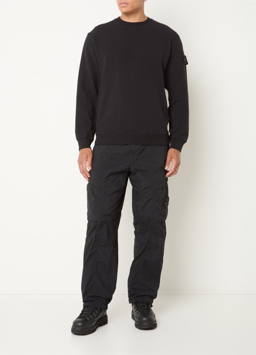 Stone Island S0F53 sweater met logo - voorkant 5 zwart