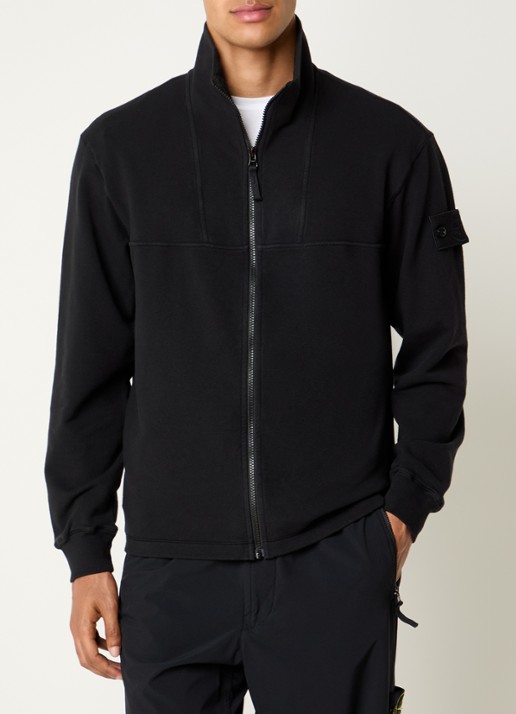 Stone Island S0F53 sweatvest met logo - detail 4 zwart