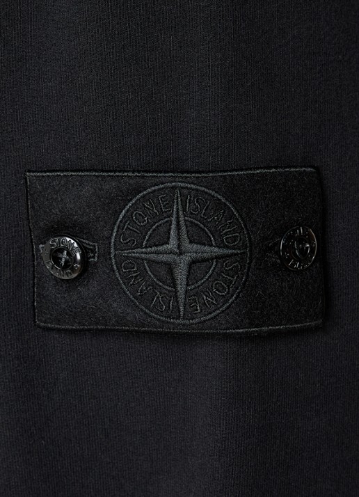 Stone Island S0F53 sweatvest met logo - detail 5 zwart
