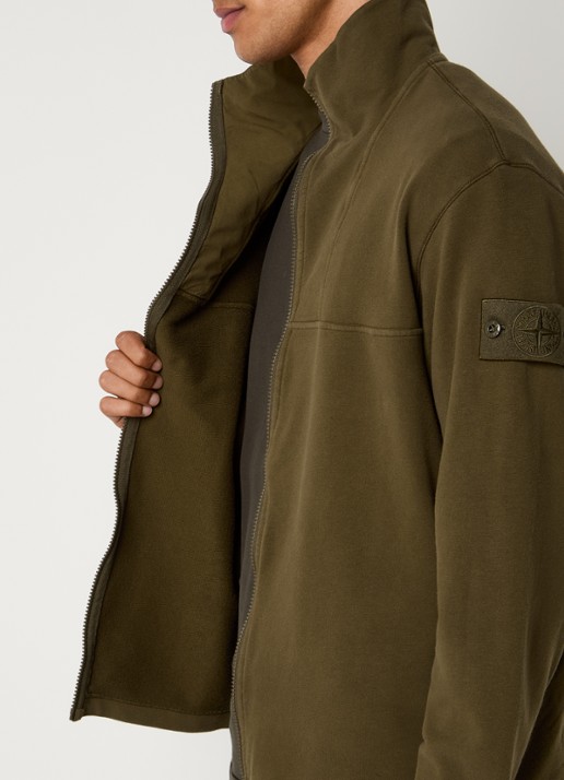 Stone Island S0F53 sweatvest met logo - detail 5 mosgroen