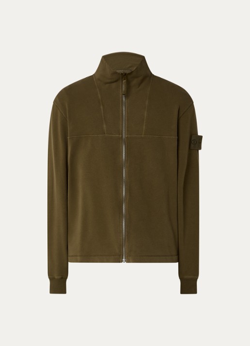 Stone Island S0F53 vest met logo - voorkant 4 mosgroen