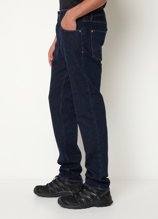 Stone Island S0J12 slim fit jeans met donkere wassing - detail 3 blauw
