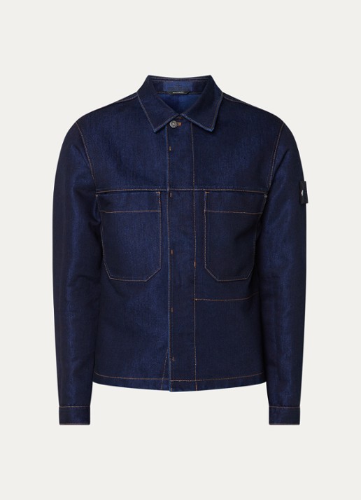 Stone Island S0J17 spijkerjas met borstzakken - voorkant indigo