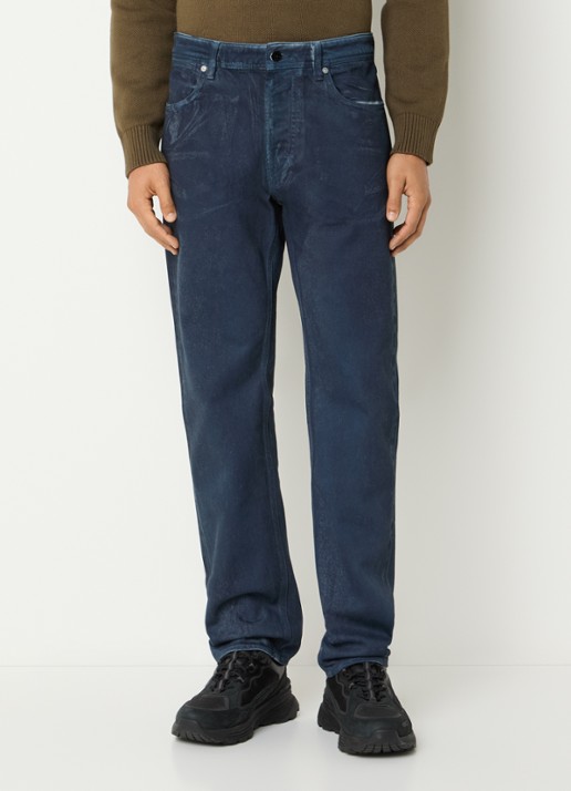Stone Island S0J31 straight fit jeans met gekleurde wassing - detail 3 indigo